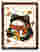 Autumn Frog & Pizza Art Print - Brown