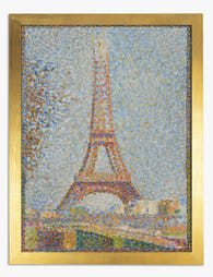 Eiffel Tower by Seurat Art Print Gold