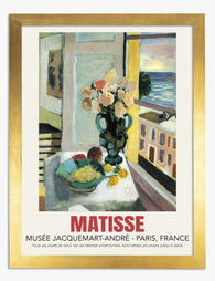 Matisses Window Blooms Art Print - Gold