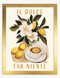 Lemon & Blossoms Serenity Art Print - Gold