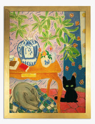 Matisses Cozy Room Art Print - Gold