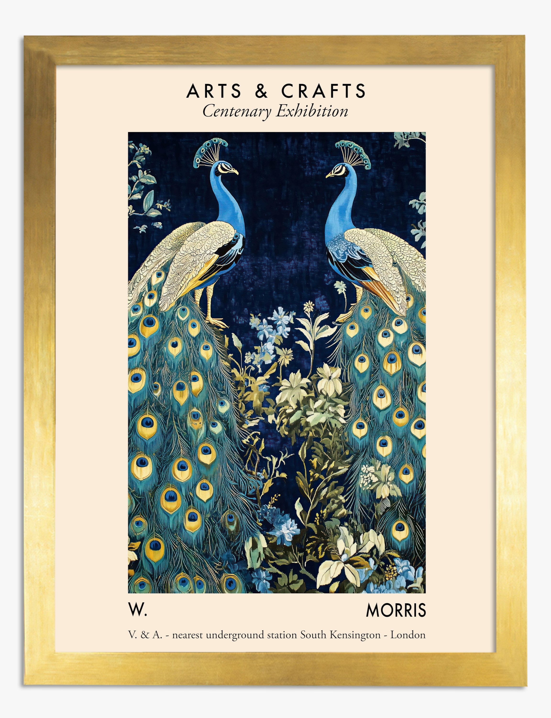 ★Original ART  ‘Peacock’ William Morris Peacock Elegance Art Print – Fab
