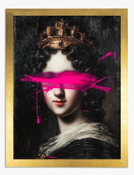 Regal Rebellion Portrait Art Print - Gold