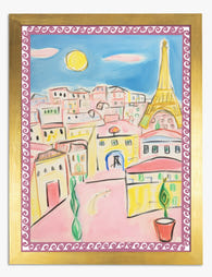 Parisian Dreamscape Art Print - Gold