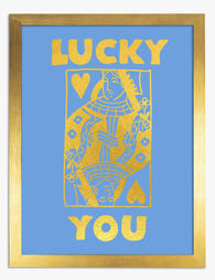 Lucky Queen Gold Foil Art Print Gold