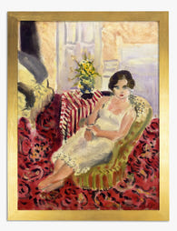 Matisses Striped Elegance Art Print - Gold