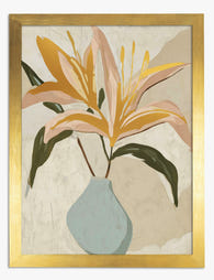 Golden Lily Gold Foil Art Print Gold