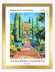 Alhambra Oasis Art Print - Gold