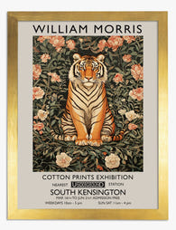 Regal Tiger by William Morris Art Print - Gold