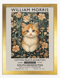William Morris Cat Magic Art Print - Gold