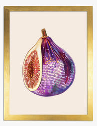 Disco Mosaic Fig Art Print - Gold
