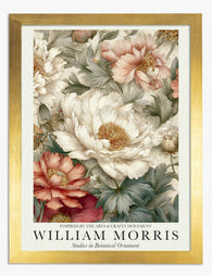 William Morris Peony Elegance Art Print - Gold
