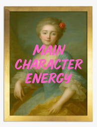 Classic Elegance with Attitude Art Print Gold