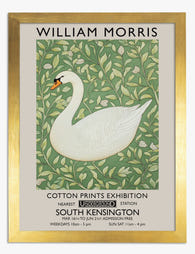Graceful Swan by Morris Art Print - Gold