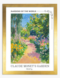 Monets Garden Path Art Print - Gold