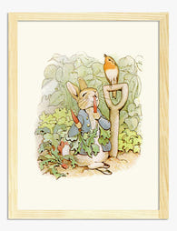 Peter Rabbit by Beatrix Potter Art Print - Oak