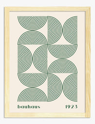 Modern Bauhaus Geometry Art Print - Oak