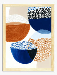 Eclectic Color Bowls Art Print Oak