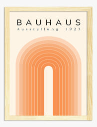 Bauhaus Modern Arch Art Print - Oak