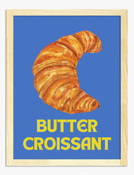 Parisian Butter Croissant Art Print - Oak