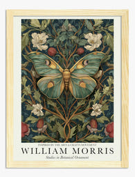 William Morris Botanical Butterfly Art Print - Oak