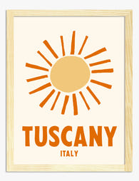 Sunny Tuscany Poster Art Print - Oak