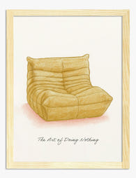 Poster Gelbes Sofa – Minimalistische Gemütlichkeit