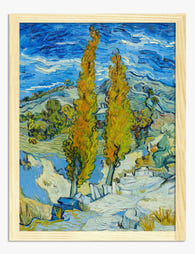 Poplars at Saint Remy – Van Gogh Art Print Oak