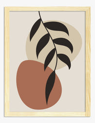 Earthy Boho Leaves Art Print - Oak