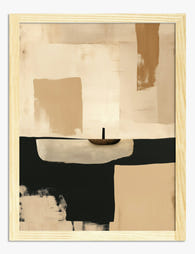 Warm Minimal Dusk Art Print - Oak