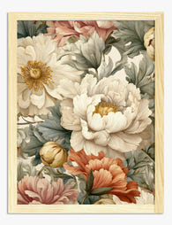 Peony Reverie by William Morris Art Print - Oak