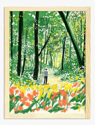 Sunlit Forest Stroll Art Print Oak