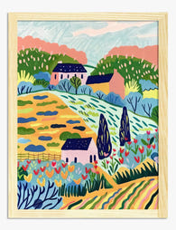 Sunlit Country Retreat Art Print - Oak