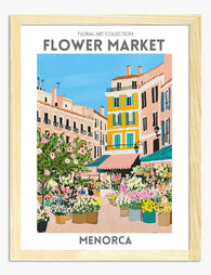 Menorca Market Vibes Art Print - Oak