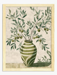 Olive Branch Harmony Art Print - Oak