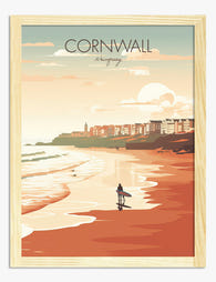 Cornwall Coastal Vibes Art Print - Oak