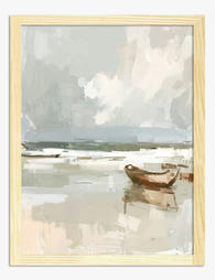 Soft Shores Serenity Art Print Oak