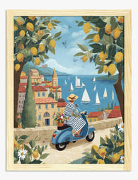 Lemon Grove Coastal Ride Art Print - Oak