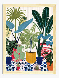 Lush Botanical Haven Art Print - Oak