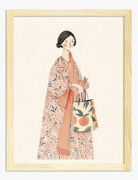 Peach Grove Muse Art Print - Oak