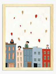 Rooftop Daydreams Art Print - Oak