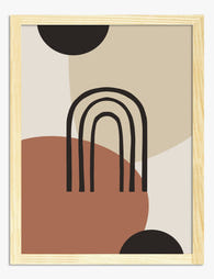 Boho Archway Minimal Art Print - Oak
