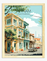 French Colonial Charm Art Print - Oak