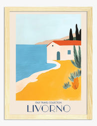 Tranquil Livorno Escape Art Print - Oak