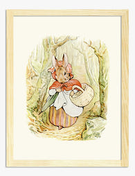 Mrs. Rabbit by Beatrix Potter Art Print - Oak