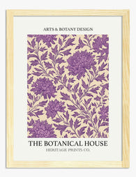 Purple Botanical Heritage Art Print - Oak