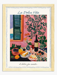 Italian Tabletop Mood Art Print - Oak