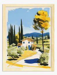 Tuscan Sun Retreat Art Print Oak