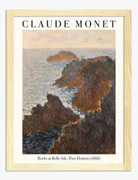 Monet Coastal Cliffs Art Print - Oak