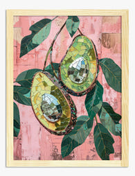 Mosaic Avocado Groove Art Print - Oak
